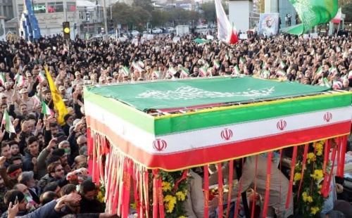 تشییع پیکر شهید مدافع امنیت در مشهد مقدس