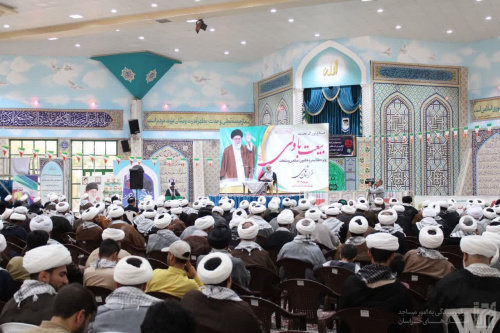 اجتماع بزرگ تجدید بیعت با ولی طلاب، روحانیون، مبلغین و مبلغات خراسان شمالی 